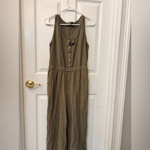 Hudson Gray Olive Sleeveless Jumpsuit